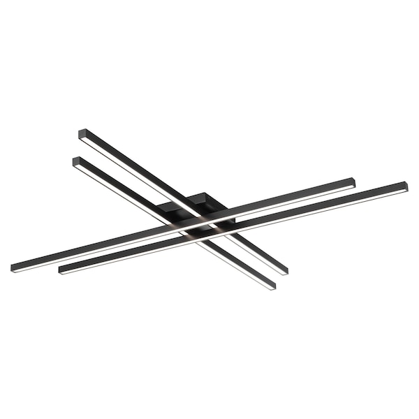 Dweled Parallax 42in LED Flush Mount 3-CCT 2700K-3000K-3500K Set to 3000K in Black FM-731 - main